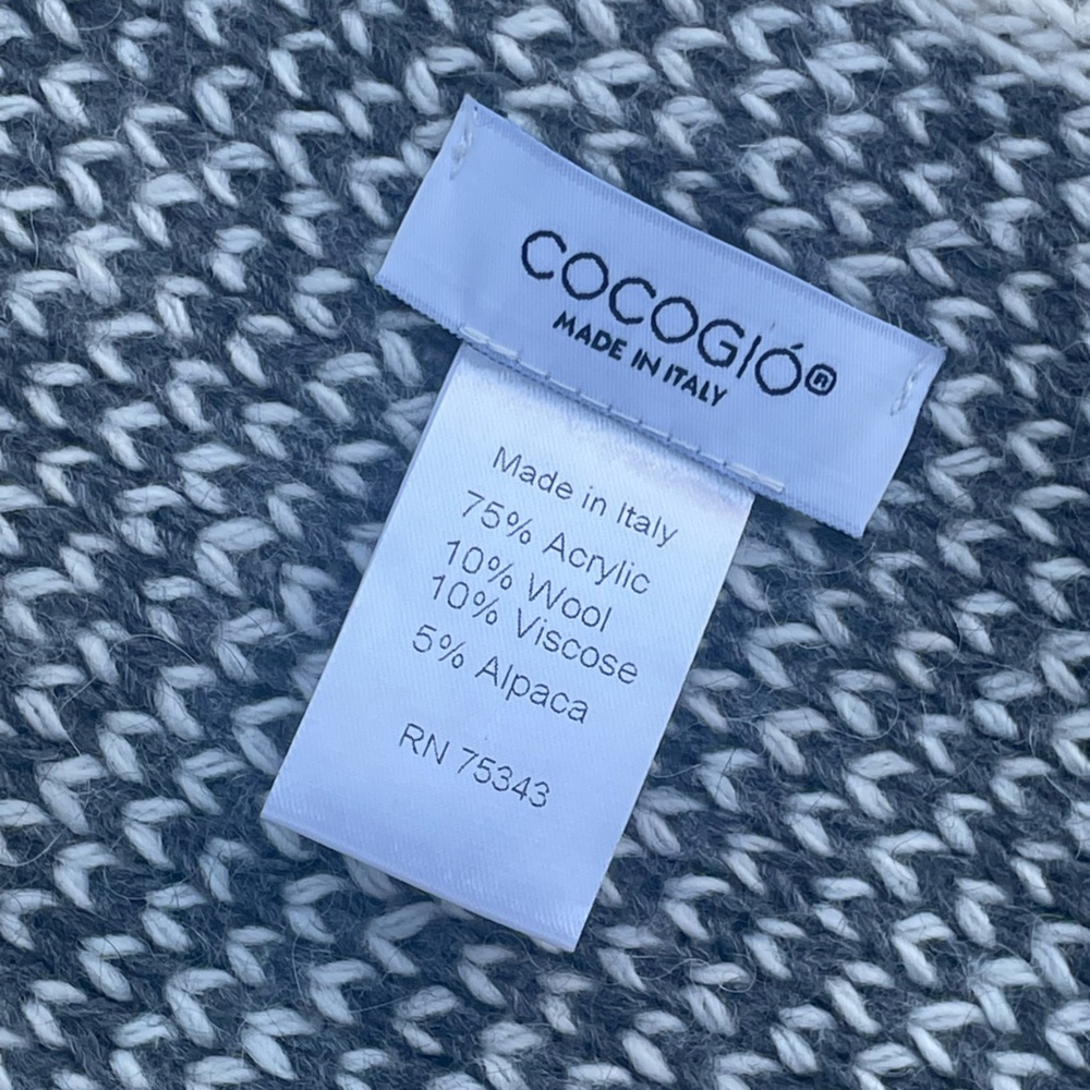 Cocogio Italian Wool/Alpaca Throw, 66”L x 44W, EUC - Picture 2 of 3